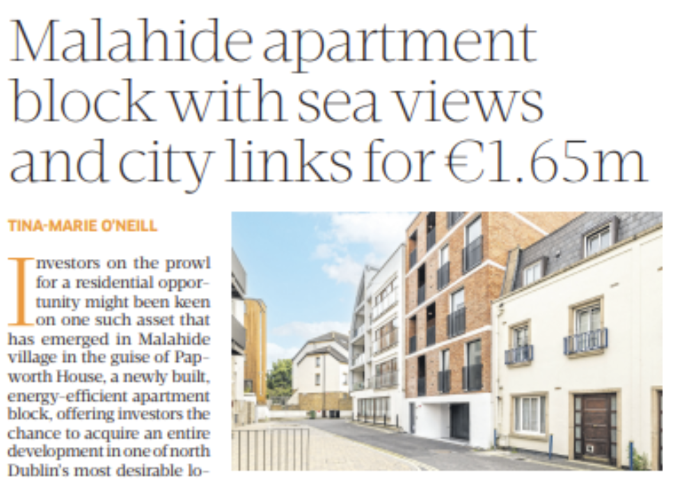 SUNDAY BUSINESS POST – Papworth House, Malahide